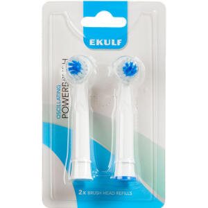 Ekulf Powerbrush Refill, Hvid, 2 stk (Restlager)