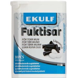 Ekulf Fuktisar Liquorice, 30 stk (Udløb: 03/2025)