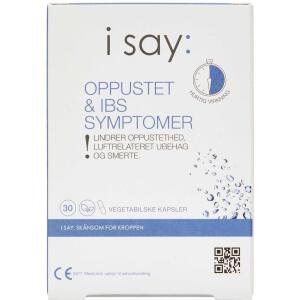 I Say: Oppustet & IBS Symptomer, 30 kapsler (Udløb: 05/2025)