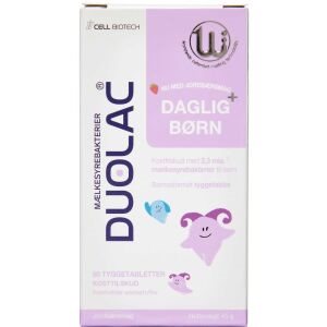 Duolac Daglig+ Børn tyggetabletter, 60 stk (Udløb: 11/2025)