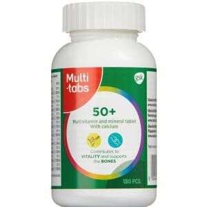 Multi-Tabs 50+, 180 stk (Udløb: 04/2025)