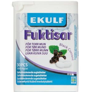 Ekulf Fuktisar blackcurrant sugetabletter, 30 stk (Udløb: 03/2025)