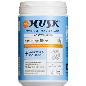 Husk Psyllium Mavebalance Mælkesyre Pulver, 200 g (Udløb: 11/2024)