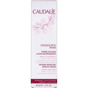 ​​​​​​​Caudalie Vinosource Rich Intense Moisture Rescue Cream, 40 ml (Restlager)