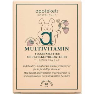 Apotekets Multivitamin Børn med Mælkesyrebakterier, 30 stk (Udløb: 06/2024)