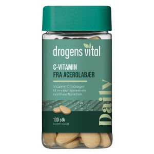 Drogens Vital C-vitamin fra Acerolabær, 130 stk (Udløb: 12/2023)