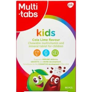 Multi-Tabs Kids Cola Lime, 90 stk (Udløb: 28/12/2024)